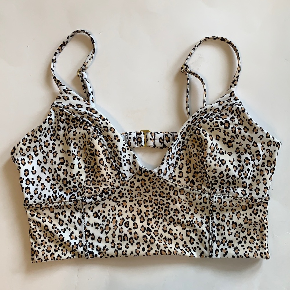 Victoria Secret Leopard Print Swim Top